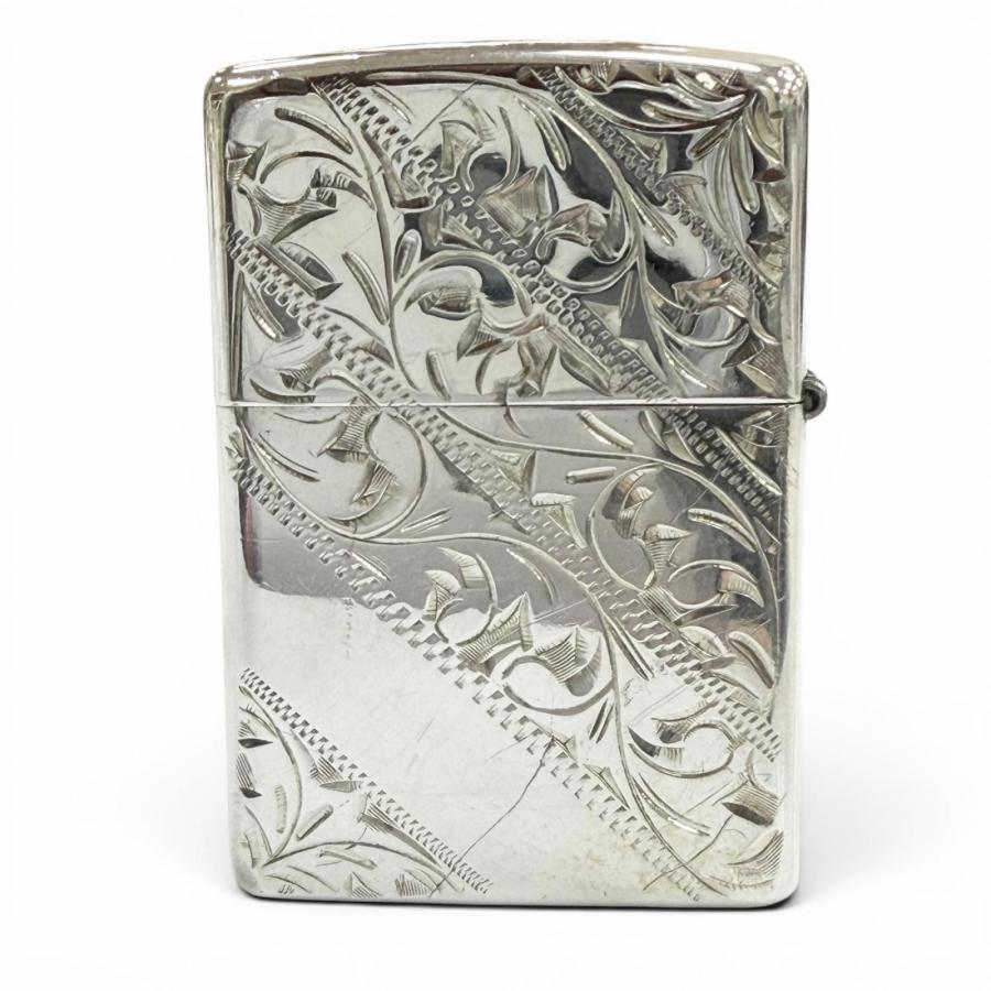 美品▽ZIPPO ジッポ スターリングシルバー 純銀 アラベスク ローラー式 