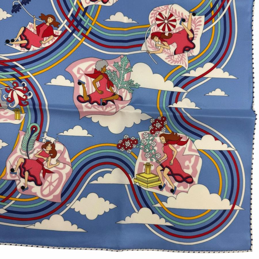 【popo】HERMES スカーフ カレ70 空飛ぶカレ HERMES（エルメス） 未使用品☆HERMES カレ70 Carres Volants 空飛ぶ