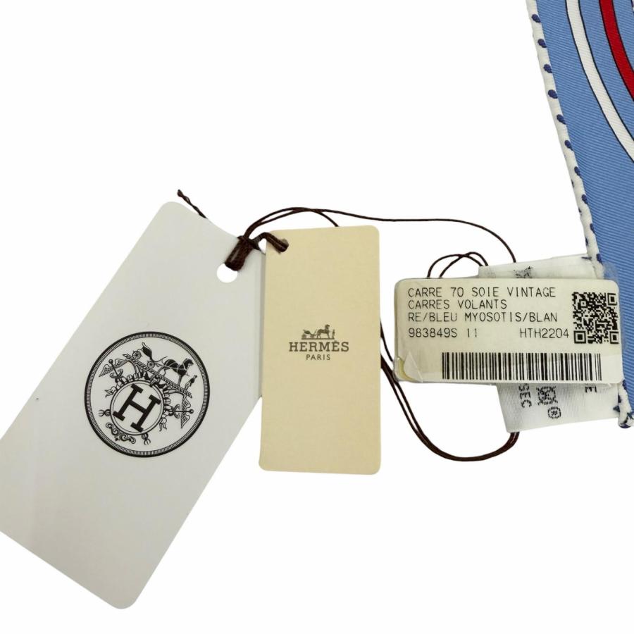 エルメス HERMES スカーフ　カレ70 コットン100% 春の四季 HERMES（エルメス） 未使用品☆HERMES カレ70 Carres Volants 空飛ぶ