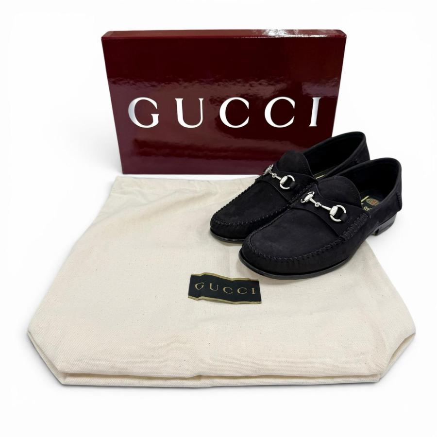 GUCCI（グッチ） 未使用品◇GUCCI 1953 ヌバック ホースビット レザー 