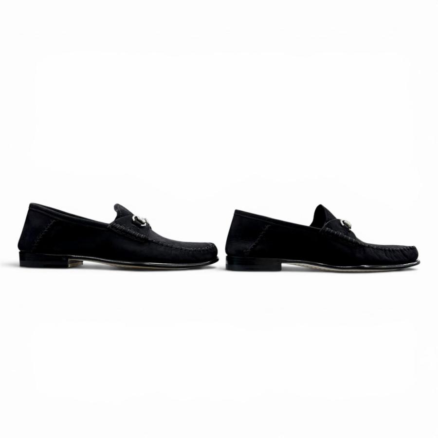 極美品　GUCCI ホースビットローファー　スエードブラック　37 1/2 GUCCI（グッチ） 未使用品◇GUCCI 1953 ヌバック ホースビット レザー