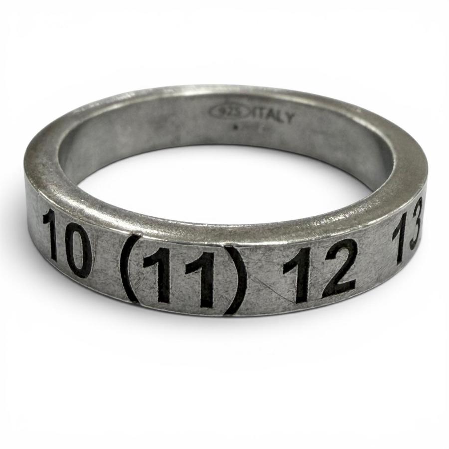 【美品】Maison Margieia マルジェラ ナンバーリング 925 指輪 美品▽Maison Margiela 11 メゾンマルジェラ11 ナンバー ロゴ 925