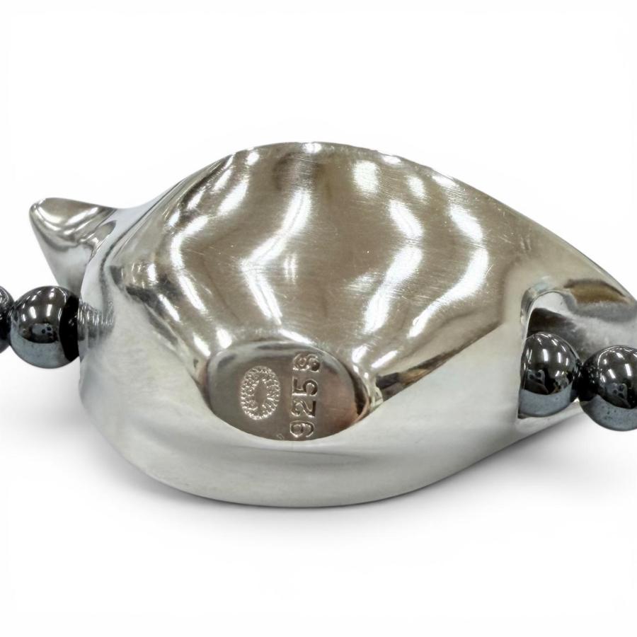 美品☆Georg Jensen ジョージジェンセン 925 ヘマタイト バード
