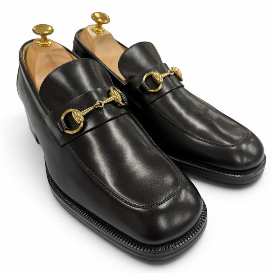 GUCCI グッチ ホースビットローファー 41E DB ゴールド金具 イタリア