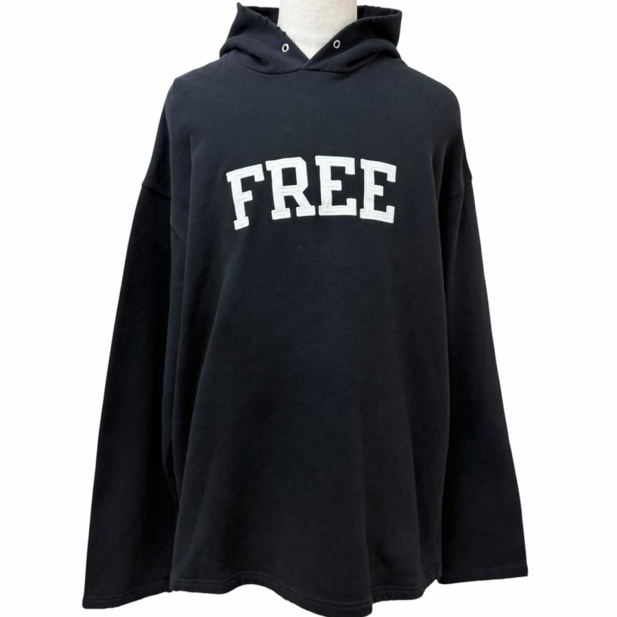 美品□BALENCIAGA バレンシアガ 661711 FREE DISTRESSED NO RIB HOODIE ダメージ加工 オーバーサイズ パーカー ブラック XXS 正規品 BALENCIAGA（バレンシアガ） 美品□BALENCIAGA 661711 FREE DISTRESSED
