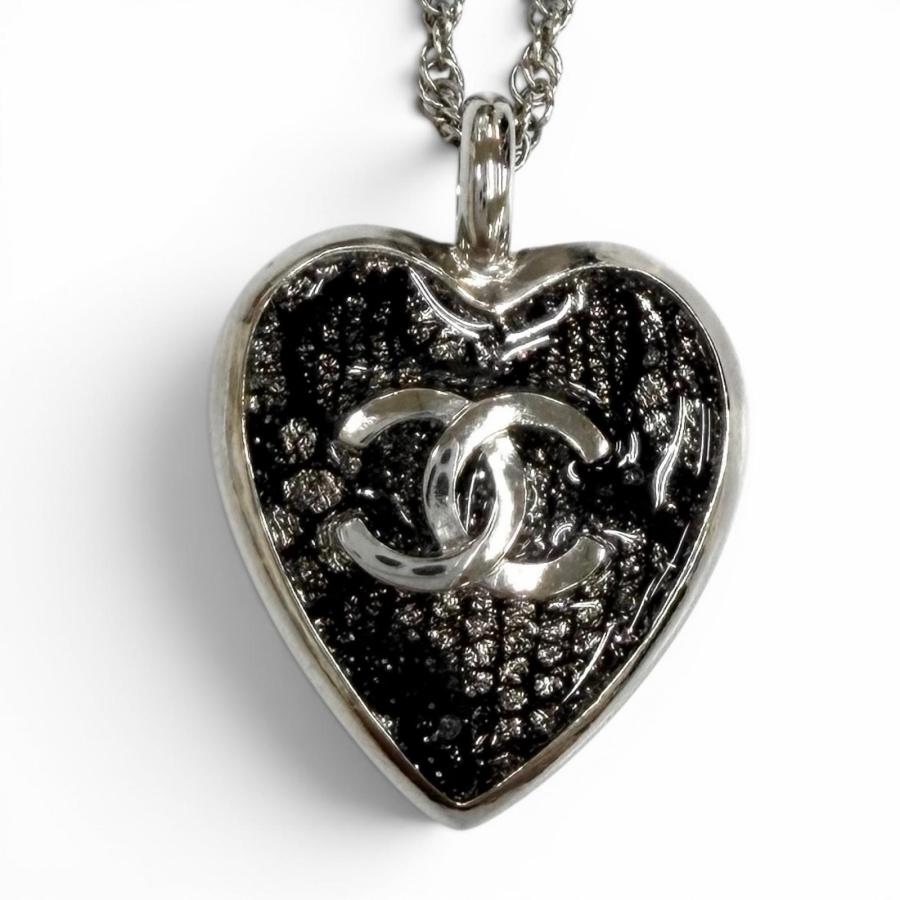 CHANEL ココマーク ハート ネックレス CHANEL（シャネル） 美品☆CHANEL C24K ココマーク ハート レース