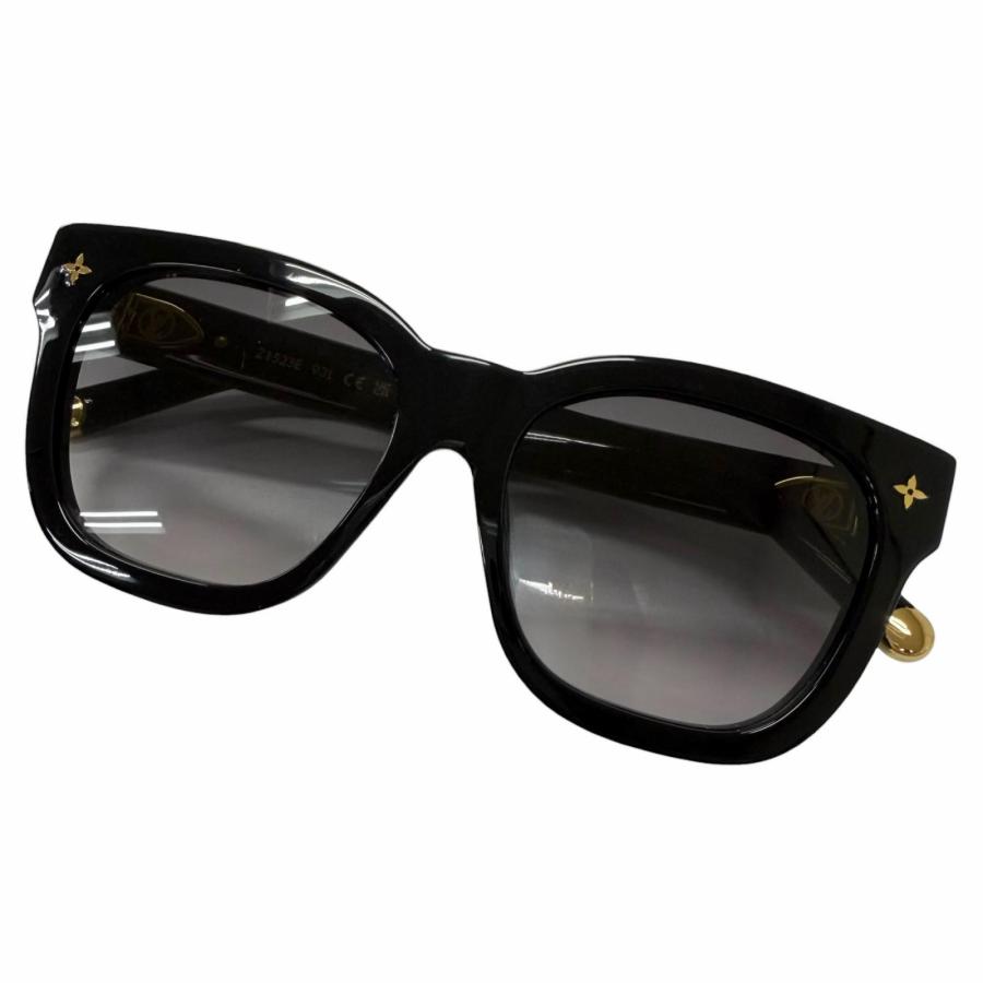 LOUIS VUITTON ブラック サングラス LOUIS VUITTON（ルイ・ヴィトン） 美品□LOUIS VUITTON Z1523E