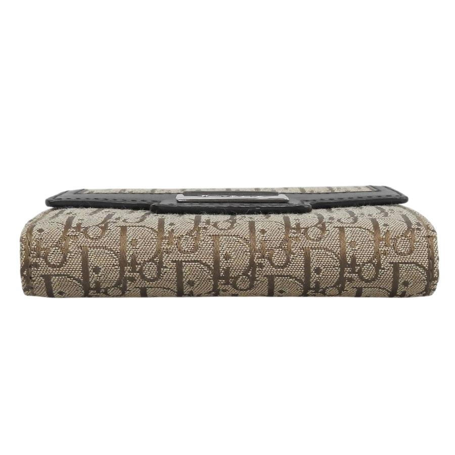 美品　ディオール　レディース　財布　トロッター　キャンバス　金具　レザー 未使用品△Christian Dior クリスチャンディオール ストリートシック