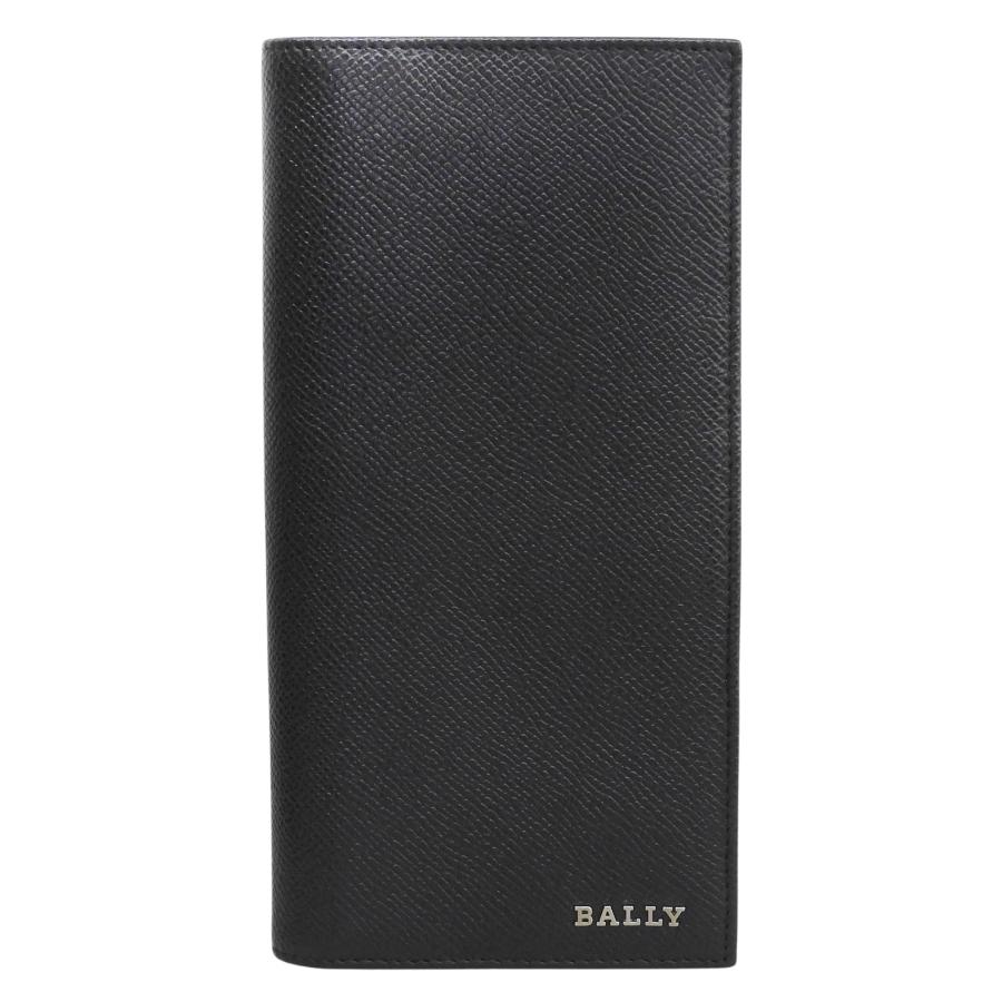 【新品未使用】BALLY 長財布 ブラック 箔押し 総柄 箱付 Bally（バリー） 極美品△BALLY レザー ロゴ金具 ロングウォレット 二