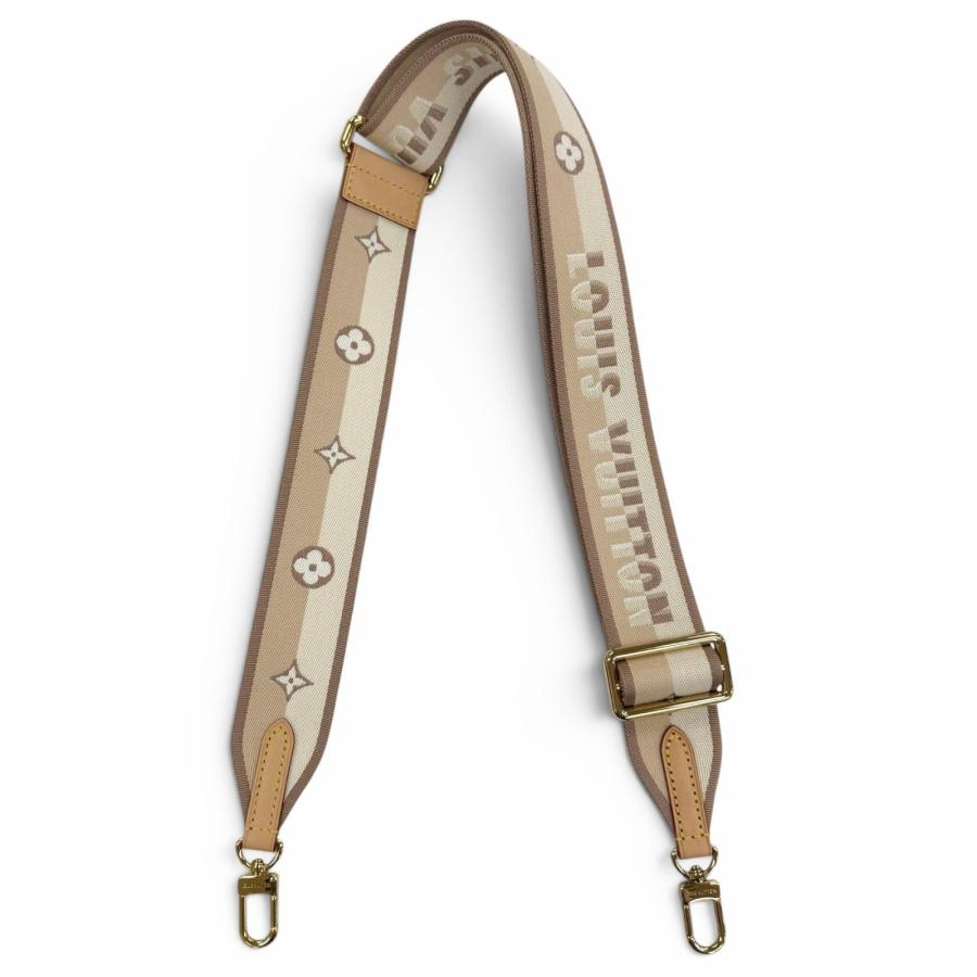 ルイヴィトン　レザーショルダーストラップ ベージュ ゴールド金具　刻印なし LOUIS VUITTON（ルイ・ヴィトン） 極美品☆LOUIS VUITTON ロゴデザイン