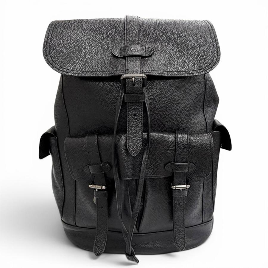 最終値引き‼️美品 コーチ F36811 ハドソン レザー バックパック 黒 COACH（コーチ） 美品△COACH F36811 ハドソン ロゴレザーパッチ