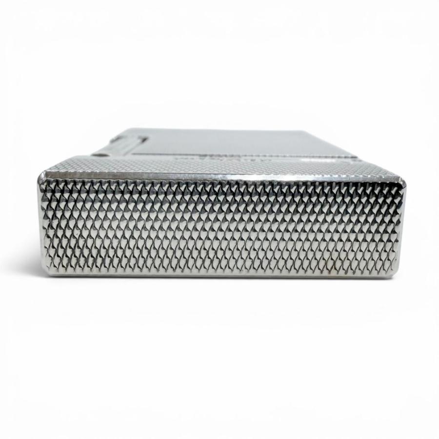 極美品◇Dupont デュポン ヴァーティカルライン ライン2 総柄 ローラー式 ガスライター 喫煙具 シルバー フランス製 メンズ 着火確認済み 極美品◇Dupont デュポン ヴァーティカルライン ライン2 総柄 ローラー