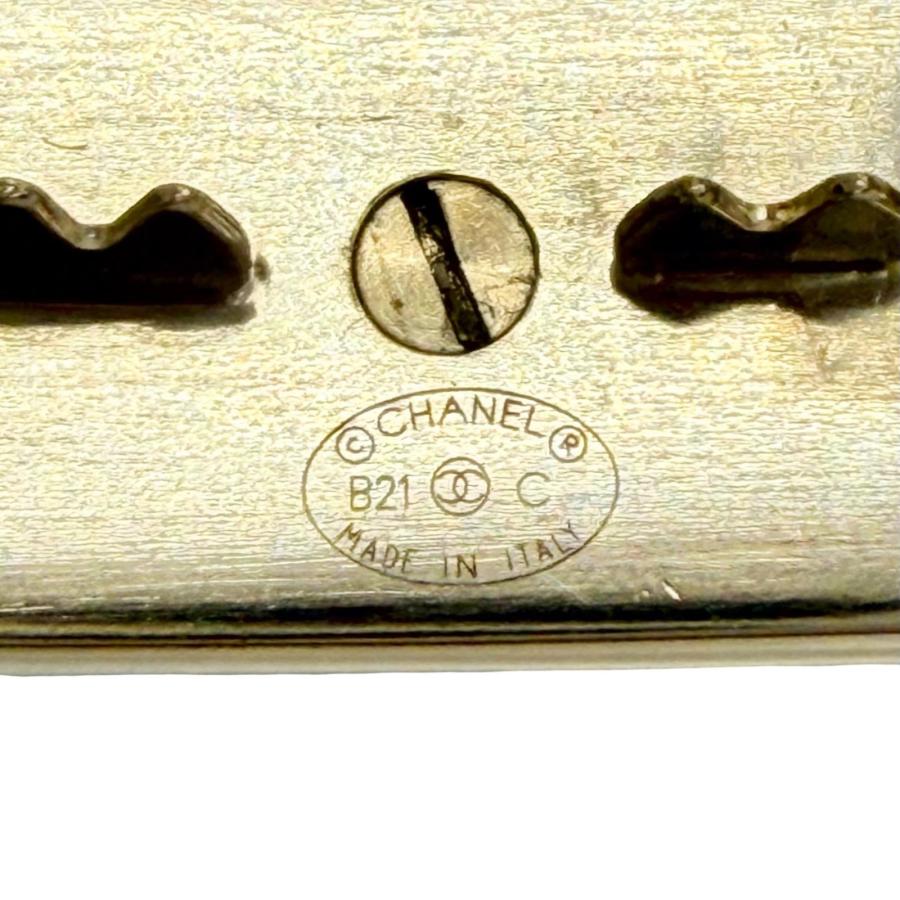 【美品】シャネル バレッタ ココマーク ラインストーン 黒 ゴールド 箱付き CHANEL（シャネル） 美品△CHANEL B21C ココマーク ラインストーン