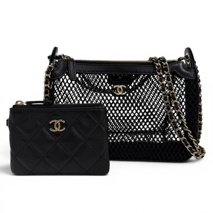 CHANEL ポーチ付きショルダー CHANEL（シャネル） 未使用品☆CHANEL 25SS AP4572 ココマーク ポーチ