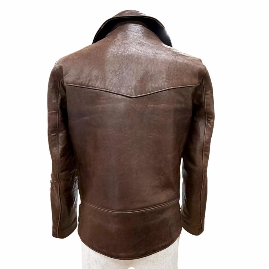 良品△Lewis Leathers ルイスレザー 391 ライトニング タイトフィット シープスキン ダブルライダースジャケット ブラウン 36 メンズ | Lewis Leathers | 02