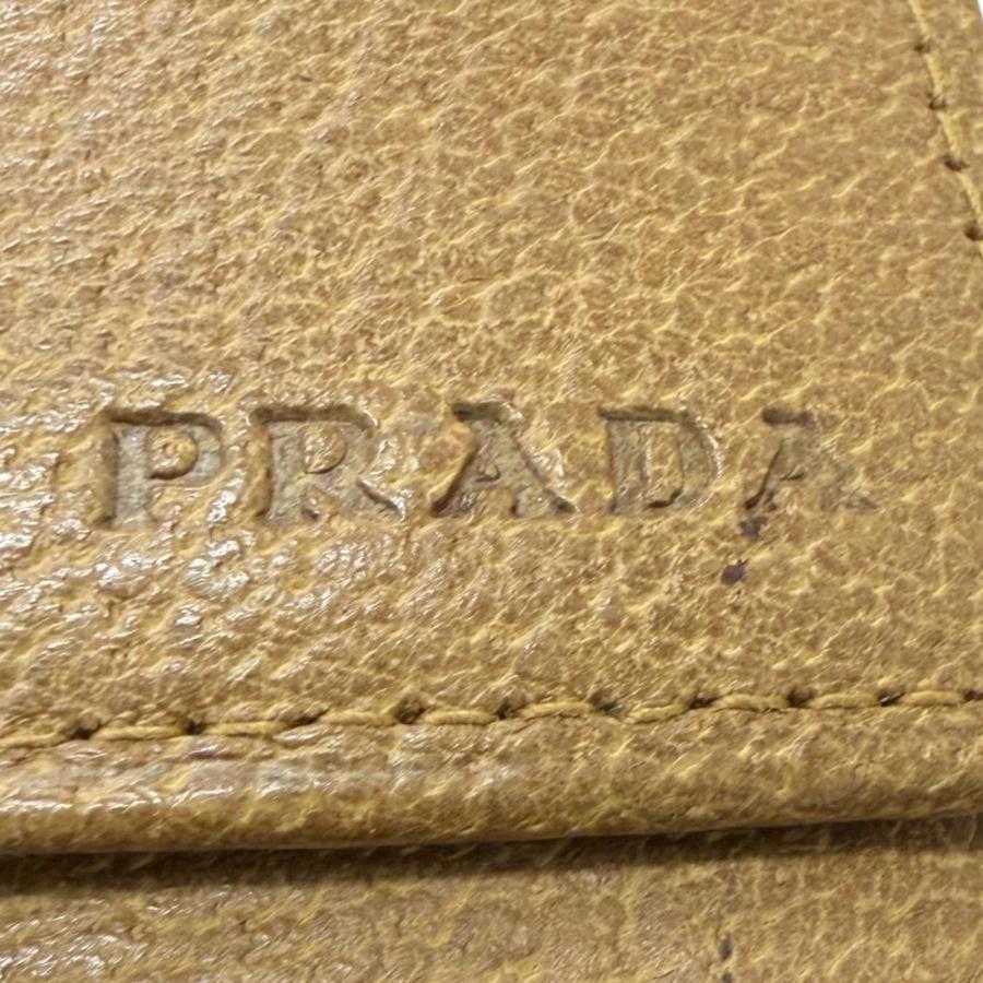 PRADA（プラダ） 極美品□PRADA 1M0176 レザー ロゴ型押し コンパクト
