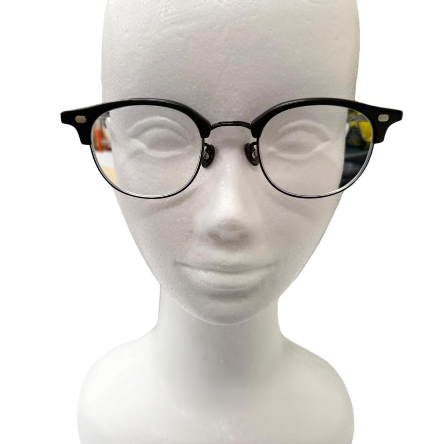 美品□EYEVAN アイヴァン no.1 IV SV925 サーモントブロー メガネ 眼鏡