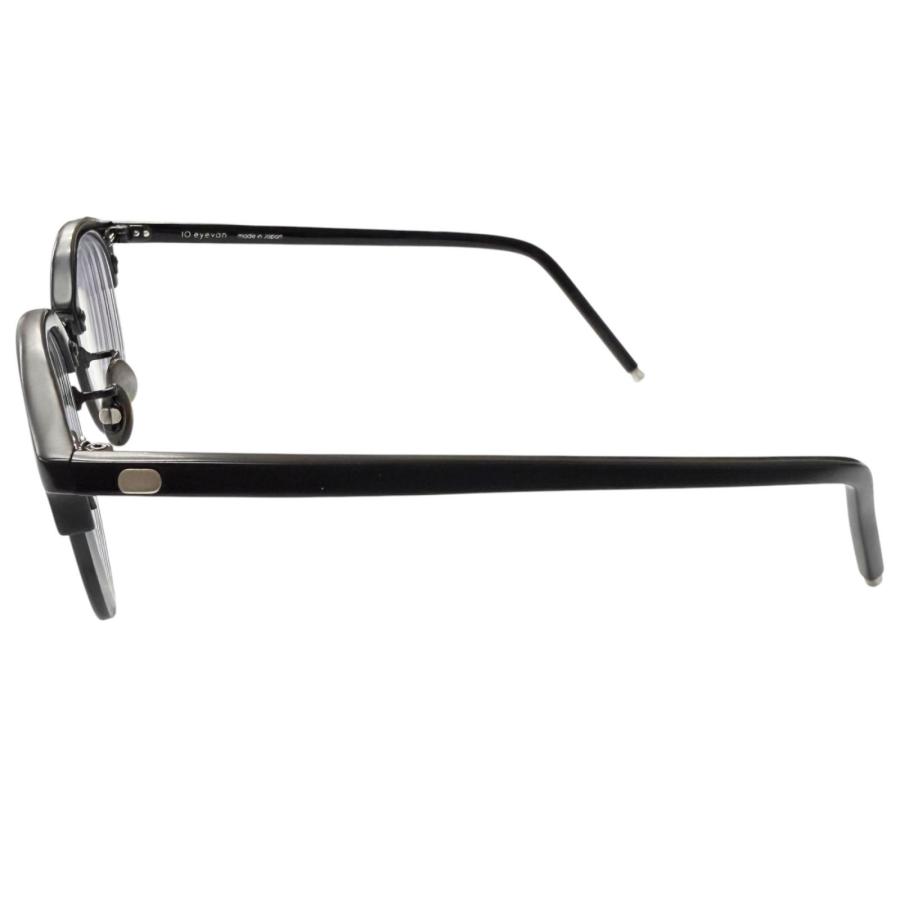 美品□EYEVAN アイヴァン no.1 IV SV925 サーモントブロー メガネ 眼鏡 アイウェア ブラック シルバー 47□22-147 度入り 日本製 重量24g 美品□EYEVAN アイヴァン no.1 IV SV925 サーモントブロー メガネ 眼鏡
