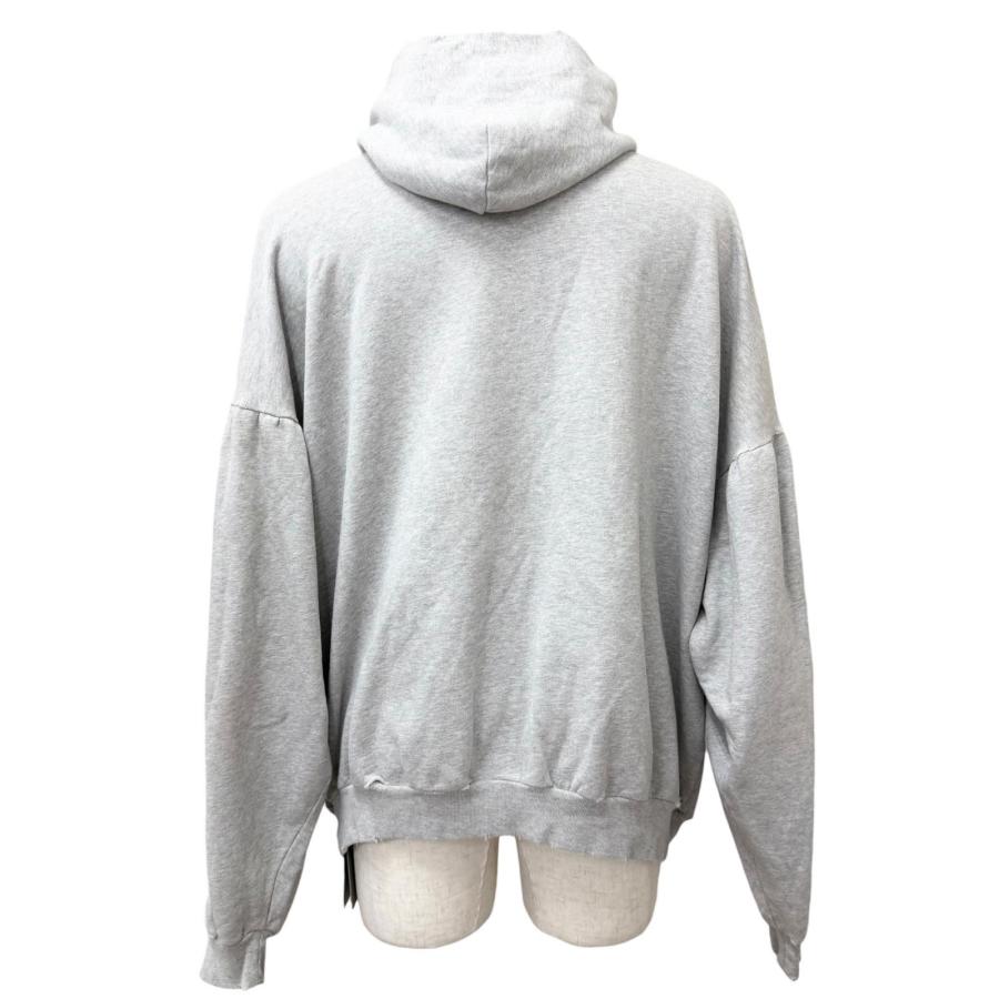 極美品□BALENCIAGA バレンシアガ 23AW 761458 ROUNT HOODIE ダメージ加工 スウェットパーカー フーディー グレー 1 正規品 メンズ BALENCIAGA（バレンシアガ） 極美品□BALENCIAGA 23AW 761458 ROUNT