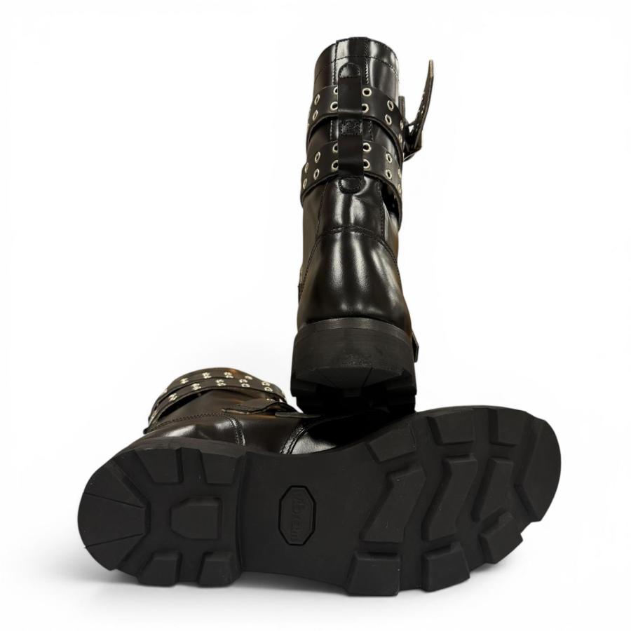 未使用品▽ORIMI オリミ 26SS STRAPPED BIKER BOOTS レザー ベルト