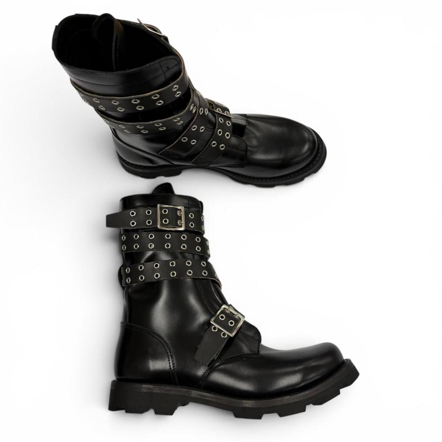 定価17万 42 orimi 26ss 3way ベルト　ブーツ 未使用品▽ORIMI オリミ 26SS STRAPPED BIKER BOOTS レザー ベルト