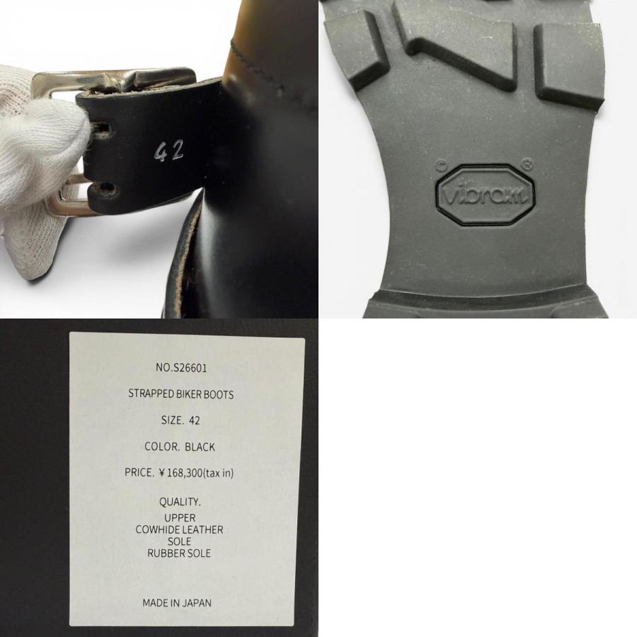未使用品▽ORIMI オリミ 26SS STRAPPED BIKER BOOTS レザー ベルト