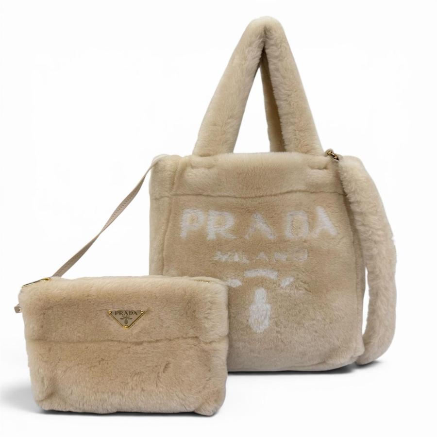 PRADA（プラダ） 極美品☆PRADA 1BG447 テリー シアリングトート 