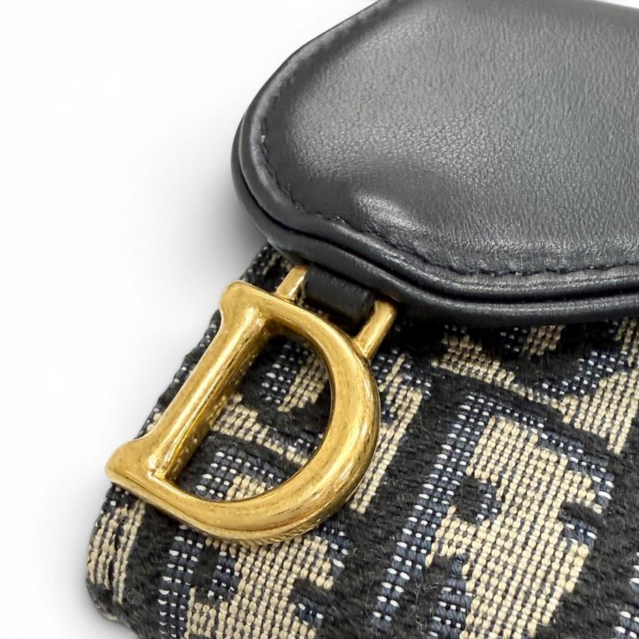 極美品△Christian Dior クリスチャンディオール Saddle Lotus