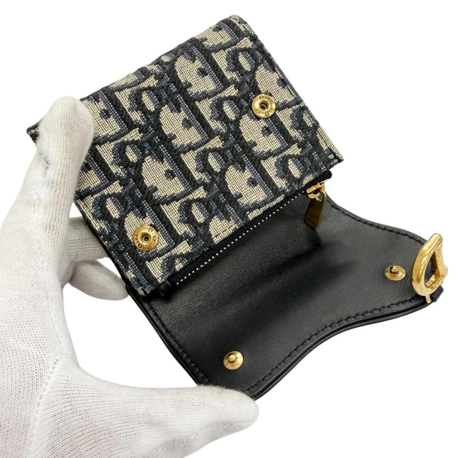 極美品△Christian Dior クリスチャンディオール Saddle Lotus