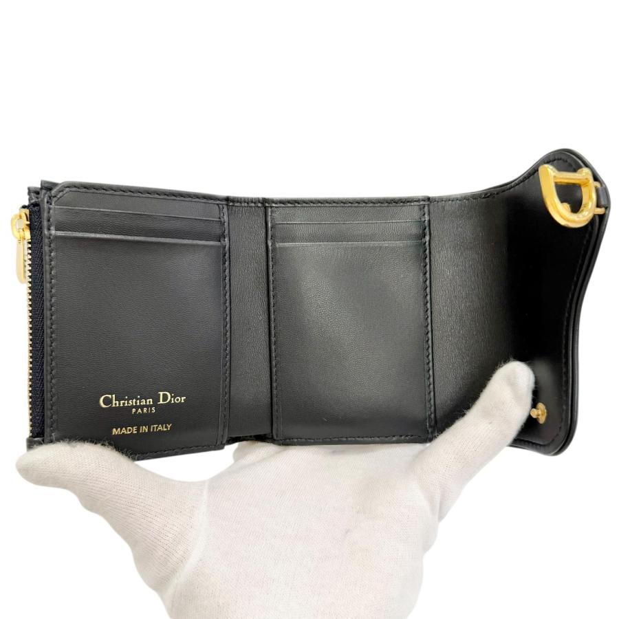 極美品△Christian Dior クリスチャンディオール Saddle Lotus