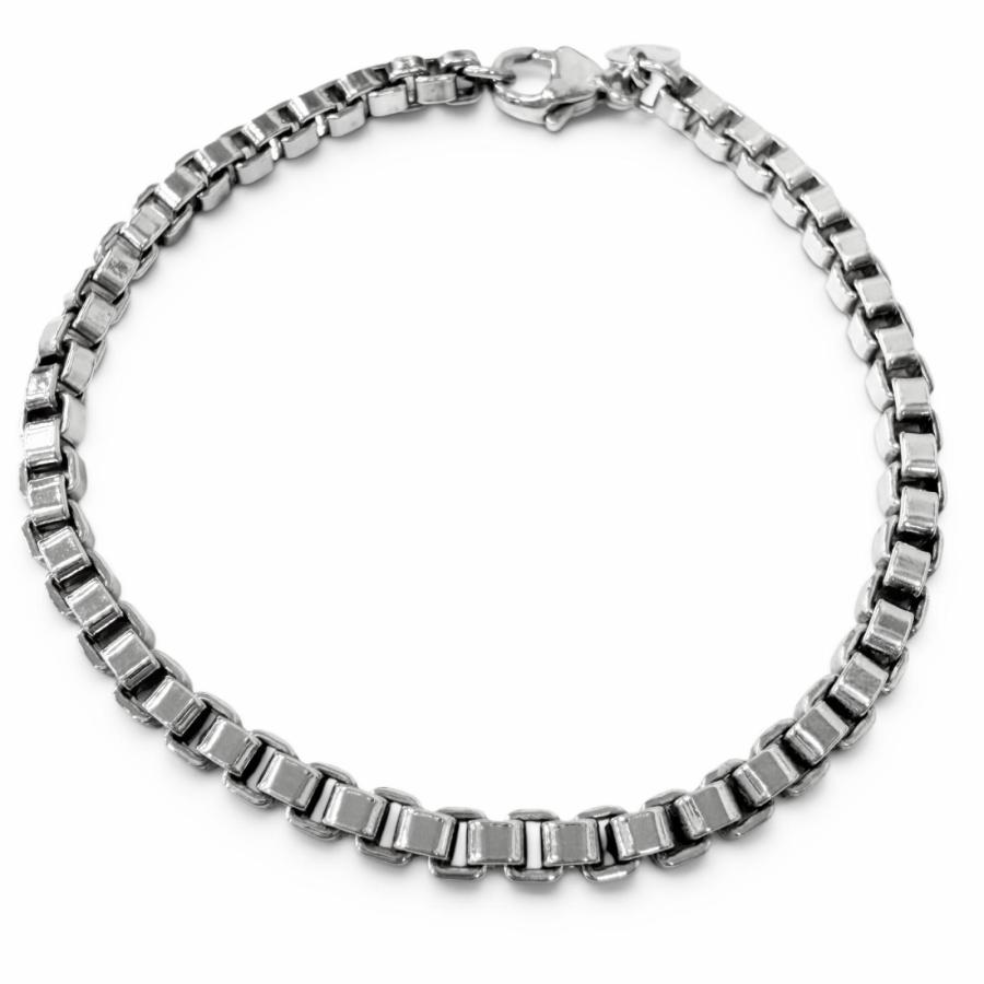 ティファニー SV925 ベネチアン チェーン ブレスレット 全長21cm TIFFANY&Co.（ティファニー） 美品□TIFFANY&Co. ベネチアン SV925