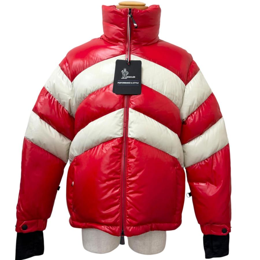 美品□MONCLER GRENOBLE モンクレール グルノーブル GOLZERN GIUBBOTTO フード入り ダウンジャケット レッド ホワイト 2 メンズ 美品□MONCLER GRENOBLE モンクレール グルノーブル GOLZERN GIUBBOTTO
