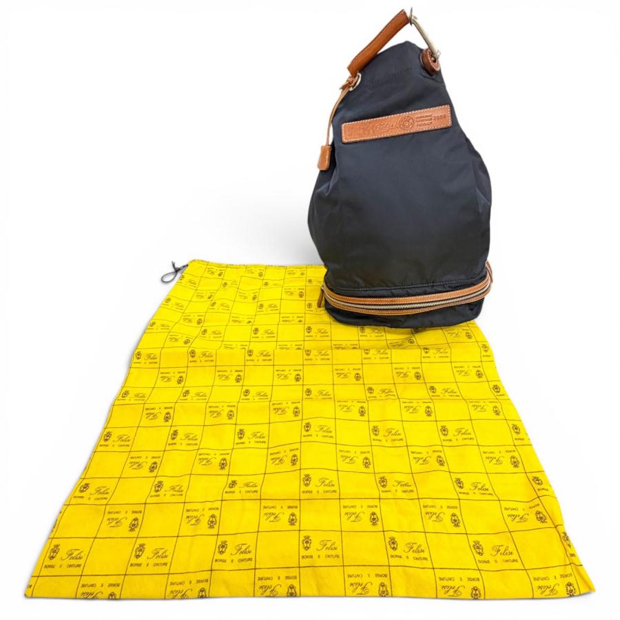 Felisi（フェリージ） 美品△Felisi ナイロン レザー 鍵2本 カデナ