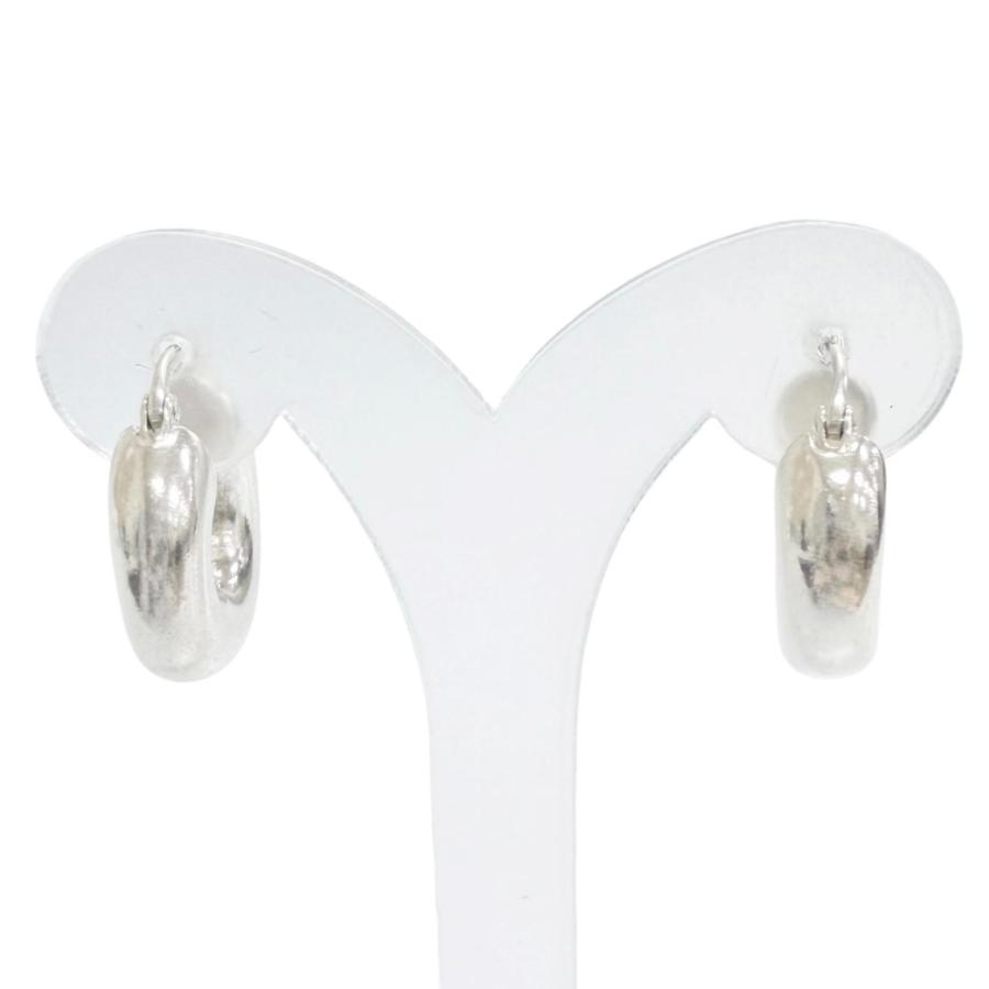 お値下げ中　ジルサンダー　チャンキーフープピアス　正規品 JIL SANDER（ジルサンダー） 美品△JIL SANDER 925 ロゴ刻印 チャン