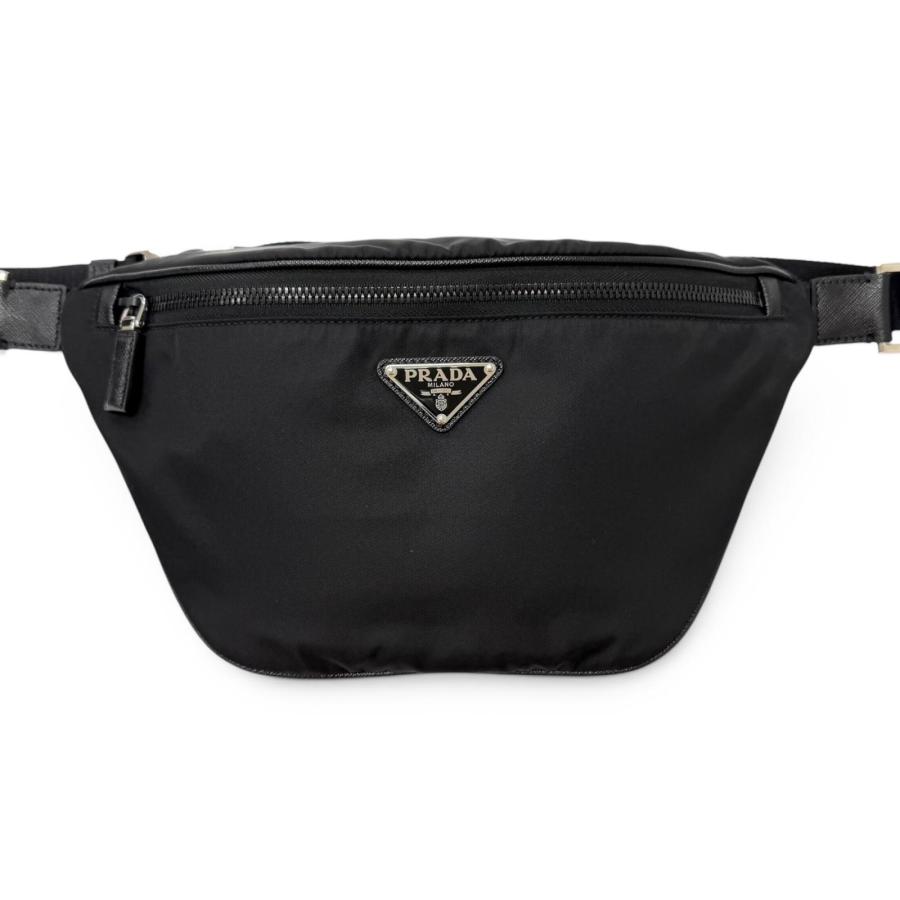 PRADA Re-Nylon プラダ ボディバッグ 2VL033 ブラック 現行 PRADA（プラダ） 美品□PRADA 2VL033 トライアングルロゴ Re-Nylon