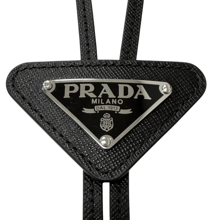 美品 プラダ トライアングル ロゴ クラッチバッグ 白タグ 三角ロゴ ブラック PRADA（プラダ） 極美品□PRADA 2IC027 サフィアーノレザー