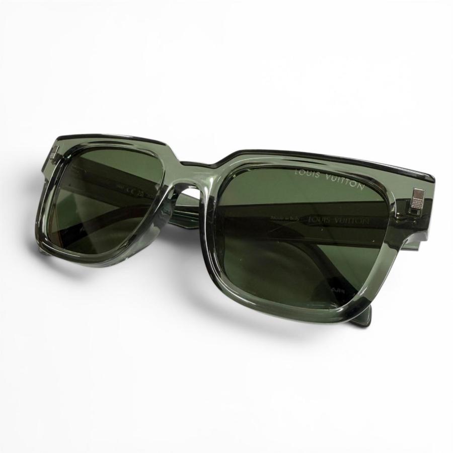 美品▼LOUIS VUITTON ルイヴィトン 2024年製 Z2631E LV エスケイプ スクエア アイウェア サングラス クリアカーキ 53□22 145 デモレンズ LOUIS VUITTON（ルイ・ヴィトン） 美品▽LOUIS VUITTON 2024年製
