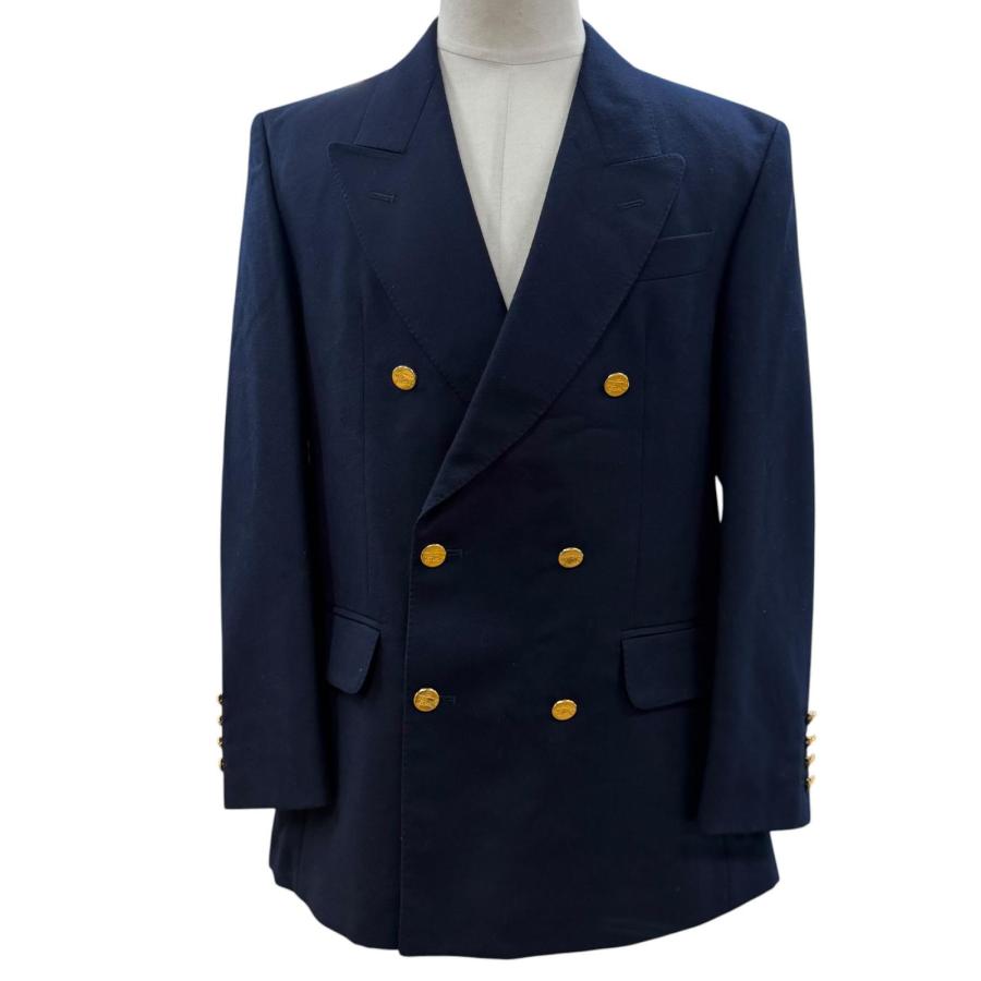 BURBERRY - 【希少】Burberrys ダブルテーラード　紺ブレ　金ボタン ワッペン ウール 極美品▽Burberrys バーバリー ヴィンテージ ウール 金ボタン ダブル