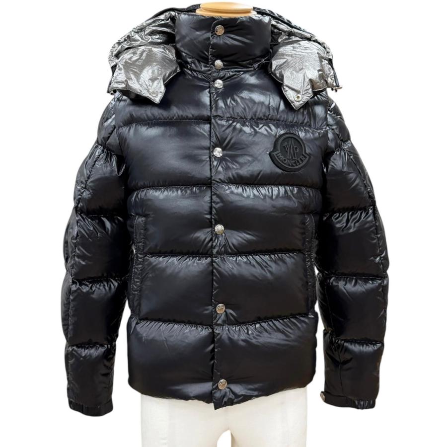 極美品□MONCLER モンクレール TARNOS GIUBBOTTO ロゴワッペン 2WAY ダウンジャケット ダウンベスト ブラック シルバー 0 国内正規品 MONCLER（モンクレール） 極美品□MONCLER TARNOS GIUBBOTTO ロゴ