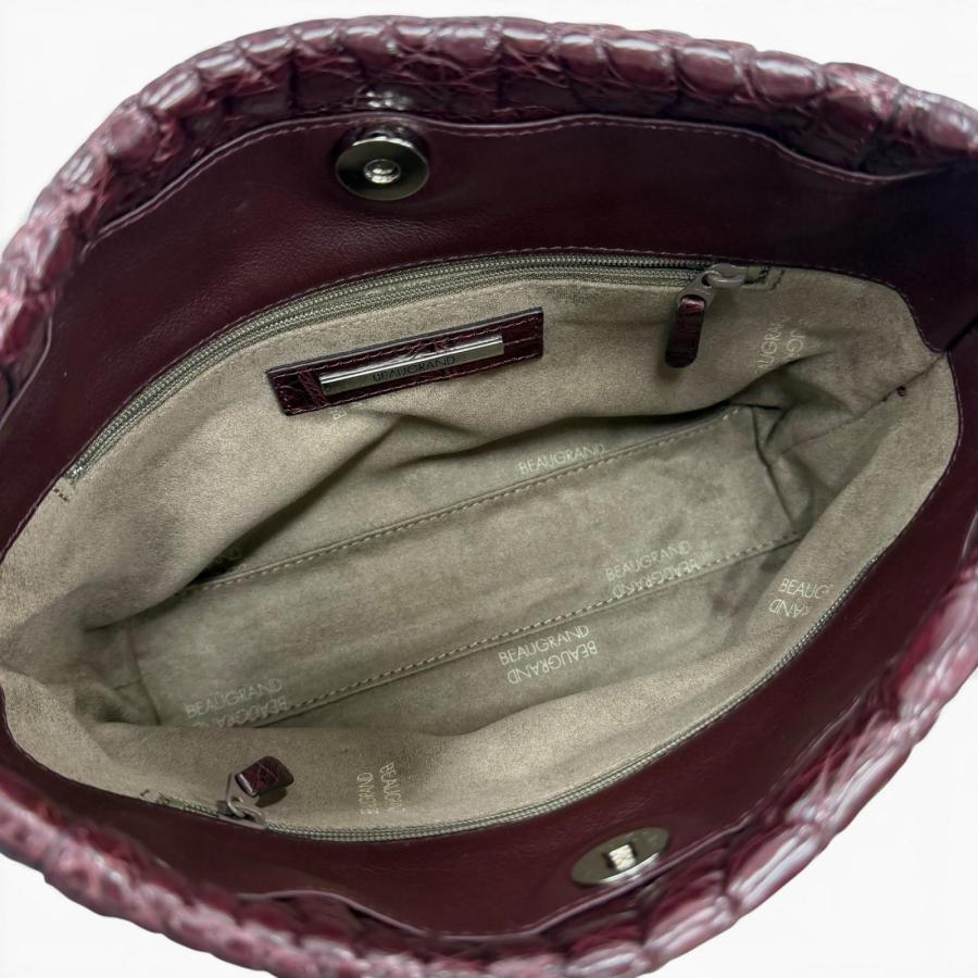 極美品☆BEAUGRAND ボーグラン クロコダイル JRAタグ付 2WAY