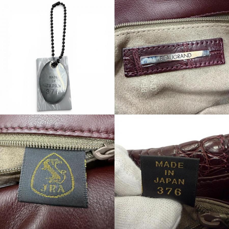極美品☆BEAUGRAND ボーグラン クロコダイル JRAタグ付 2WAY