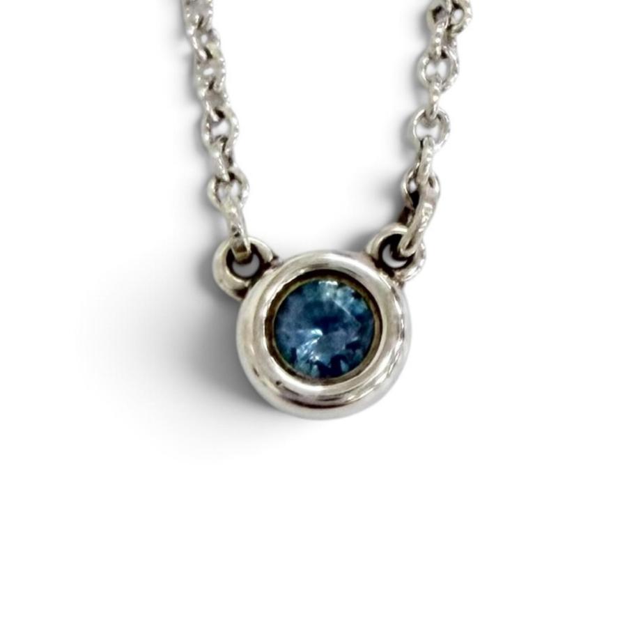 Tiffany & Co. カラーバイザヤード ネックレス アクアマリン TIFFANY&Co.（ティファニー） 美品△TIFFANY&Co. カラー バイザヤード