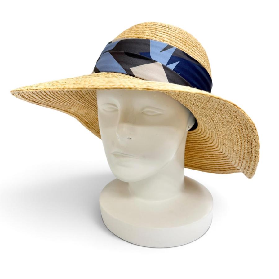 HERMES エルメス ラフィア ハット 帽子 HERMES（エルメス） 極美品△HERMES 2992 SEA SURF AMD FUN ラフィア