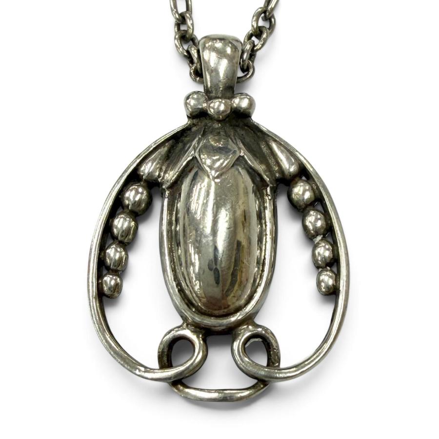   イヤーペンダント（チェーンなし） 美品▽Georg Jensen ジョージジェンセン ヘリテージコレクション 1990