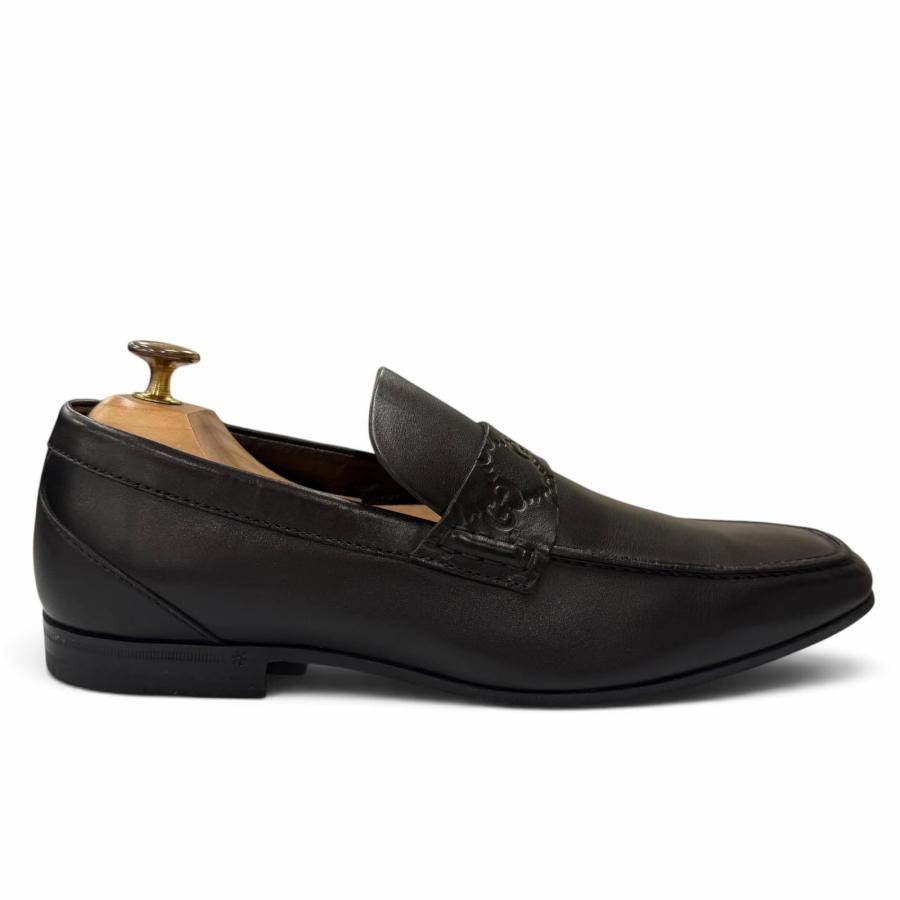 GUCCI（グッチ） 美品▽GUCCI GGエンボス Uチップ レザーシューズ