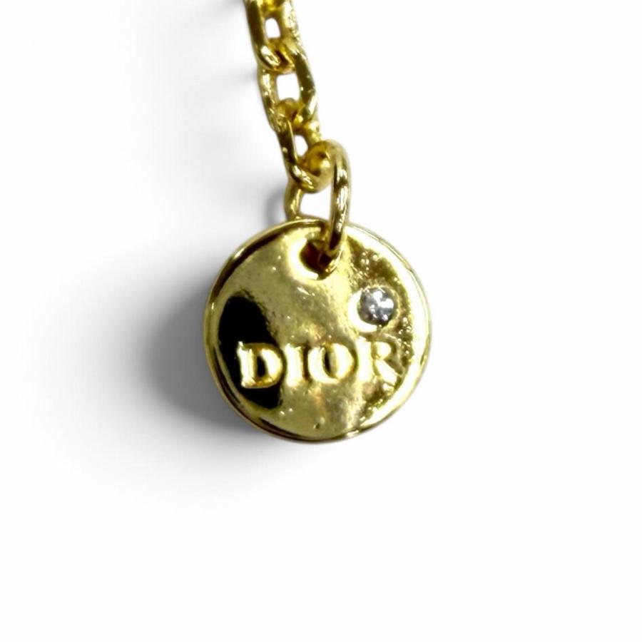極美品☆DIOR ディオール Petit CD ダブル ネックレス ラインストーン