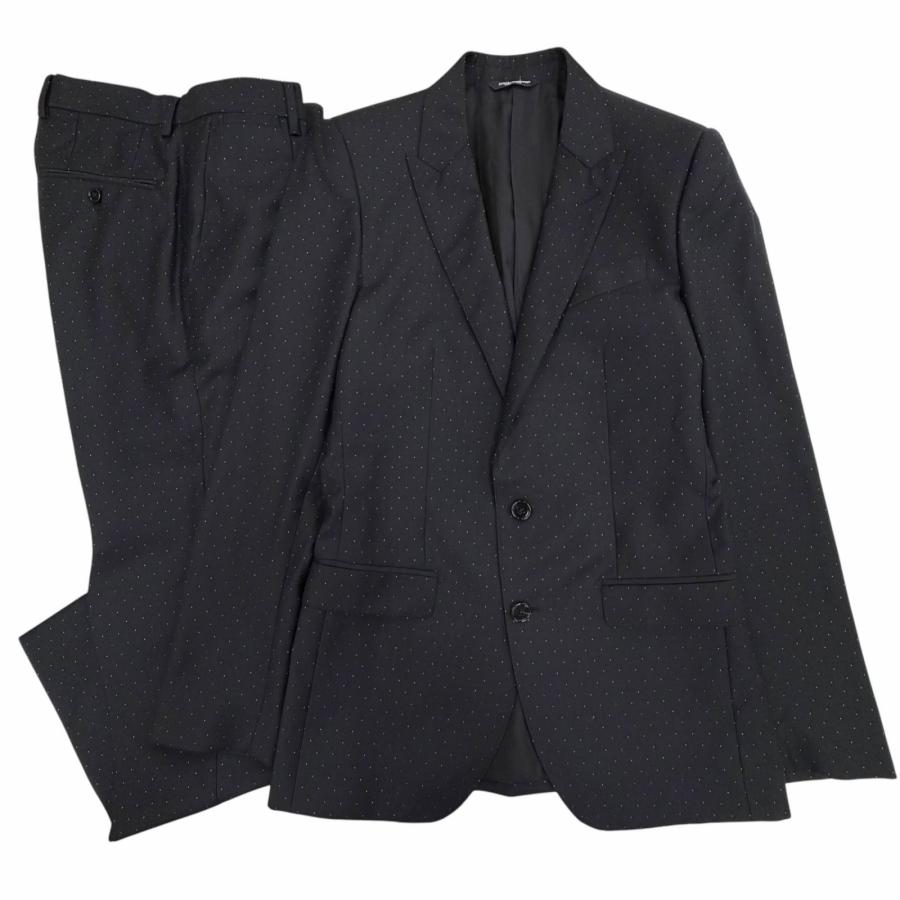 極美品▽DOLCE&GABBANA ドルチェ＆ガッバーナ MARTINI ウール ドット柄
