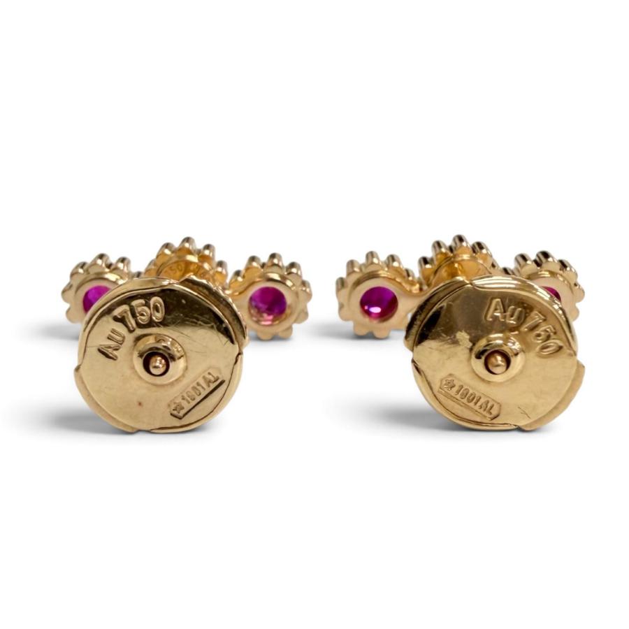【極美品】 ディオール ミミローズ シングル ダイヤ ピアス 6853 極美品△Christian Dior クリスチャンディオール ミミローズ シングル