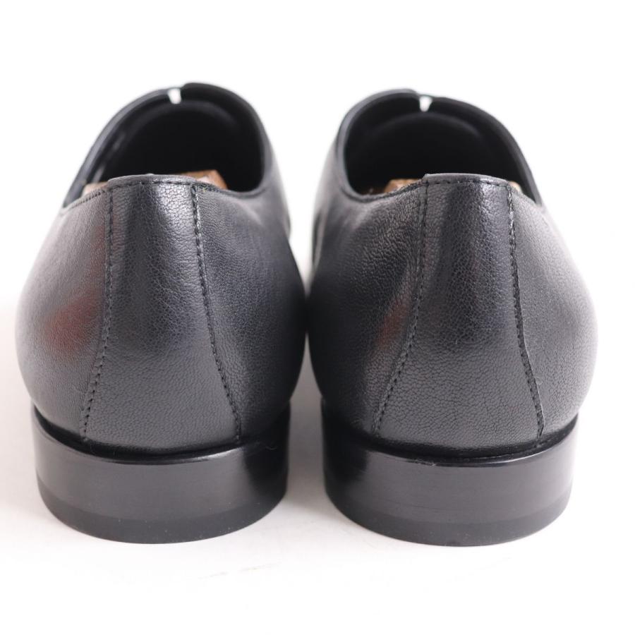 未使用品□伊製 HERMES エルメス H181303ZH ホールカット プレーントゥ 