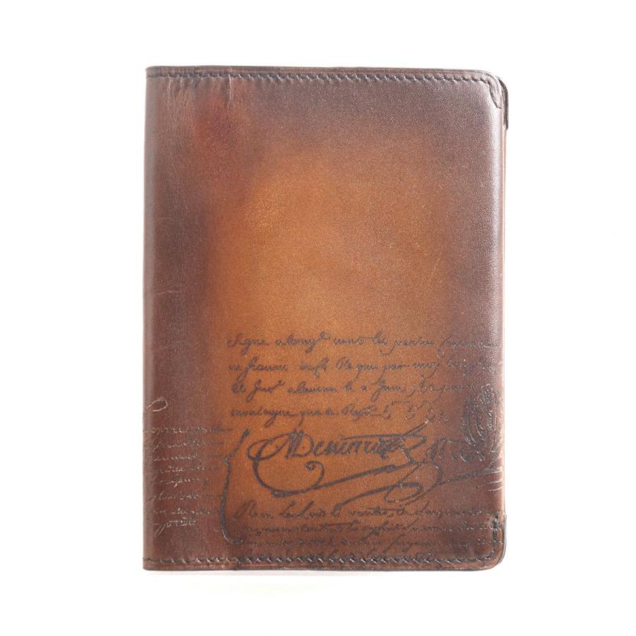 極美 伊製 Berluti Escale ベルルッティ Escale Scritto エスカーレ スクリット レザー スクリット エスカーレ カリグラフィ カード パスポートケース メンズ 保管袋付き A10 St426 Greenヤフーショッピング店 一番人気第1位獲得